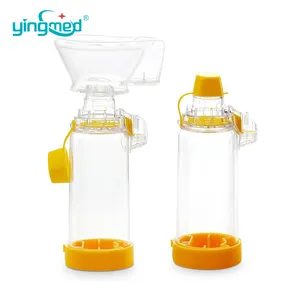 Inhaler masker silikon PVC anak dewasa, Spacer MDI 175ml 180ml untuk terapi Asma