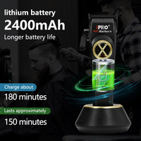 Cortadora de Pelo Profesional IPRO, Motor Magnético Vectorial de 11500 RPM, Base de Carga USB, Máquina de Afeitar, Potente Cortadora de Pelo