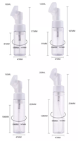 Flacon pompe vide pour mousse nettoyante visage avec brosse en silicone 100ml/150ml/200ml Distributeur de savon liquide