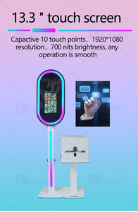 Cabina <span class=keywords><strong>de</strong></span> Fotos para Pequeños Eventos: <span class=keywords><strong>Estación</strong></span> <span class=keywords><strong>de</strong></span> Selfies con Pantalla Táctil, Marco LED y Cámara DSLR para Diversión Personalizada - Product Image 4