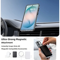 Coque de téléphone transparente magnétique en TPU de qualité supérieure pour S26 Plus, bicolore, antichoc, protection anti-chute pour S24, S25 Ultra