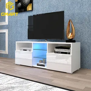 Gmart Latest Model American Style Living Room Cupboard Greek Sculpture 150 Inch Laminate Mesh Tv Unit Cabinets