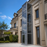 Fabricant de solutions élégantes pour ascenseurs résidentiels avec ascenseur domestique moderne à 3 étages et porte en verre pour maisons contemporaines