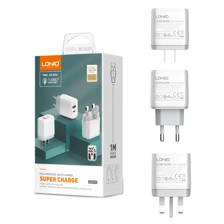 35 W USB-C + C Cargador carga rápida Dual & Cable Lightning – OEM