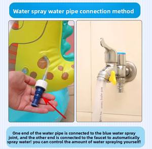 Usine Stock PVC <span class=keywords><strong>Piscine</strong></span> Gonflable Château Crocodile Dinosaure Famille Fontaine Glissière Dessin Animé Animal Structure Gonflable - Product Image 4
