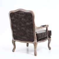 5KS24507-17 Entspannendes Schlafzimmer Sessel Throns tühle Rubber wood Recliner Grauer Folien stoff Einzels ofa stuhl