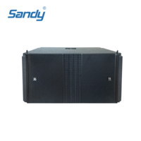 Haut-parleur de basses actif double 18 pouces haute puissance Sandy Audio Sub pour système de sonorisation de concert extérieur et performances sur grande scène, 4800W de puissance de crête