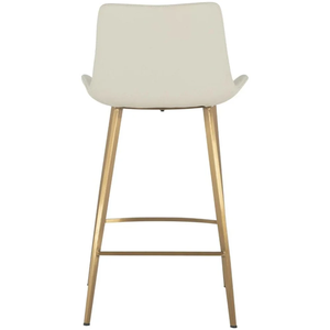 Tabouret de bar Hines Counter en cuir et fer/acier, robuste, pour bar à domicile et salle à manger - Product Image 3