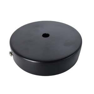 Placca per Lampadario Vintage Retro Nera Hangxing in Ferro, Diametro 10cm, Altezza 2.5cm, Garanzia di 2 Anni per Lampade a Sospensione Fai-da-Te - Product Image 1