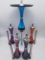 Vente en gros de mini-narguilés de haute qualité, 63 cm, en alliage d'aluminium coloré, style classique, écologiques, durables, avec boîte cadeau
