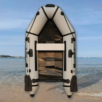 Bateau pneumatique de pêche et kayak gonflable de 2,3 m en PVC de 0,9 mm, soudé par procédé thermique, pour 2 personnes, avec transom, idéal pour la navigation marine.