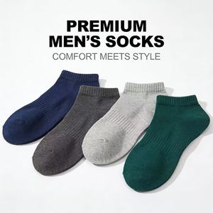 CMAX Wholesale OEM ODM 168 N 200N Men's Solid Color Cotton Boat <strong>Socks</strong> Y <strong>Type</strong> Men's <strong>Socks</strong> Sports Ankle Cotton <strong>Socks</strong> - Product Image 1