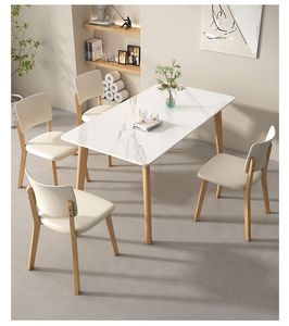 Sillas de Comedor de Madera Minimalistas de Estilo Nórdico con Respaldo, Muebles Modernos para Comedor L111 - Product Image 4