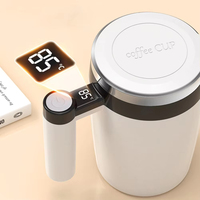 Mug électrique à agitation automatique en acier inoxydable, design rechargeable, portable, pour mélanger le café et les boissons à domicile