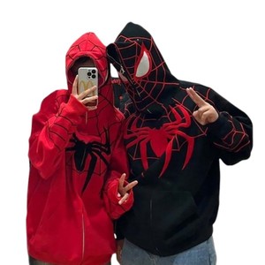 Felpe con cappuccio unisex <span class=keywords><strong>SPIDERMAN</strong></span> per uomo, multicolore, maniche lunghe, con zip, stile Y2K, felpe con cappuccio da donna - Product Image 4