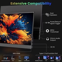 Moniteur Portable Gaming USB-C 15,6 Pouces IPS 1080P Full HD, Prolongateur d'Écran pour Ordinateur Portable et Mobile