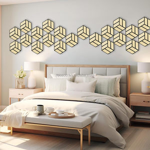 Sculpture sur bois urbaine décoration murale Design Art <span class=keywords><strong>3D</strong></span> placage hexagone bois acoustique mur acoustique <span class=keywords><strong>3D</strong></span> carte du monde <span class=keywords><strong>en</strong></span> bois décoration murale - Product Image 4