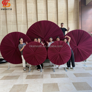 SMS Classical Round Hoop Wedding <b>Backdrop</b> <b>Stand</b> With Removable Fabric Cover Aluminum Alloy Metal Wedding Background Frame - Product Image 6