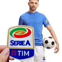Écusson sportif personnalisé en tissu floqué, découpé au laser, imprimé, gaufré 3D, en rouleau, pour équipe de football, club, badge, logo, étiquette thermocollante, lavable, thermocollant
