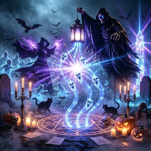 2026 Latest Halloween <b>Soul</b> Collection Animation Garden <b>Lights</b> Halloween Harvester <b>Lights</b> Wholesale - Product Image 2