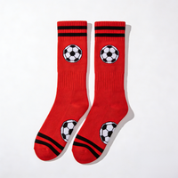 Chaussettes de football à compression pour jeunes avec lettres personnalisables, pour entraînement sur gazon extérieur, respirantes et offrant un soutien, échantillon gratuit