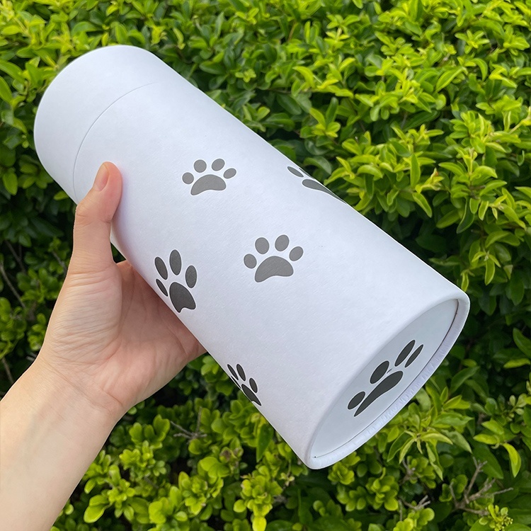 Paper pet urns scatter tube dog cat bird human casket accessories funeral supplies bio cremation ashes outdoor