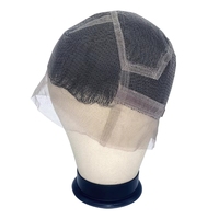 Perruque complète 360 personnalisée avec bonnet en dentelle, cheveux synthétiques de 4 pouces, nouée à la main, dentelle HD transparente réglable pour tressage et usage domestique