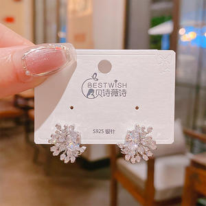 Bông tai nữ zircon hình hoa pháo hoa sang trọng, chất lượng cao, kiểu Hàn Quốc thời thượng 2025 - Product Image 3