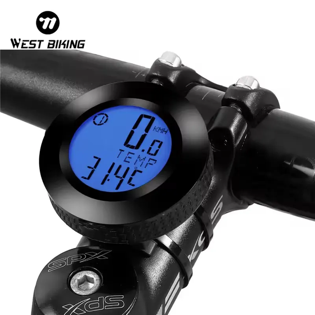 WEST BIKING Wireless Bike Computer IP6 Waterproof Spoke Mount GPS Speed Odometer Backlight Odometer Cycling Bicycle Computer