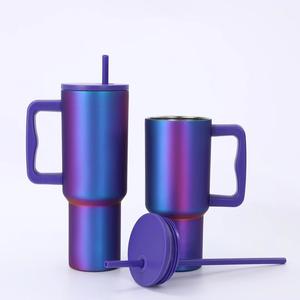 Nouvelle deuxième génération transfrontalière 30oz/40oz en acier inoxydable tasse isolée paille grande capacité poignée extérieure <span class=keywords><strong>Camping</strong></span> cadeau tasse - Product Image 2