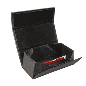 Custodia per occhiali nera pieghevole, stoffa impermeabile, custodia per occhiali in cartone, con Logo personalizzato - Product Image 2