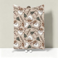 Couverture en flanelle personnalisée pour Noël, impression sans couture, 50x60 pouces, couverture en polaire personnalisée pour bébé, chaude pour l'hiver, sublimation