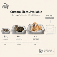 Lit pour animaux de compagnie en peluche, personnalisé avec logo OEM, vente en gros d'usine, pour chat et chien, avec rebord, tapis de cage, tissage gaufré doux, luxueux, confortable et lavable