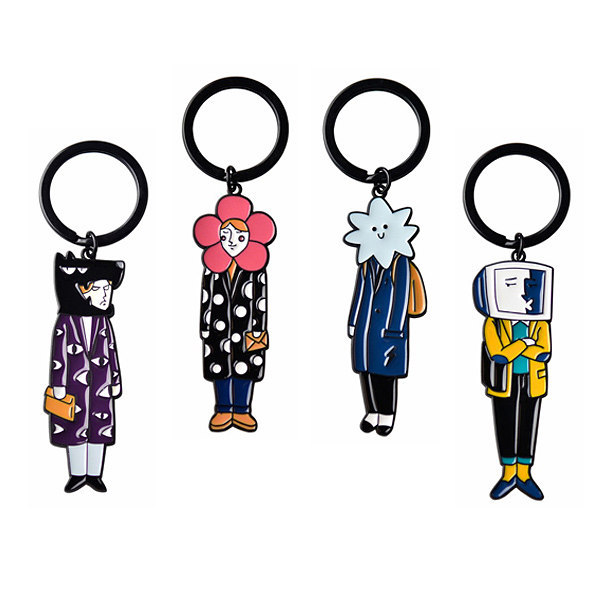 Custom USA Souvenirs Christmas Ornament Custom Shape Make Keychain Kering Blanks for Sublimation Key Chain