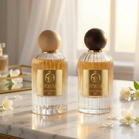 Flacon de parfum transparent cylindrique à col serti de 30 ml et 50 ml, flacon de parfum de luxe unique avec vaporisateur