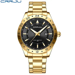 CRRJU 5007 classic made in China Herren Quarzuhr Excel Edelstahl band Luminous Calendar Concise Leisure Armbanduhr