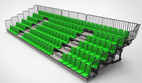 JY-769 Tribune portable en aluminium pour extérieur, système de sièges de stade pour terrains de sport, gymnases scolaires