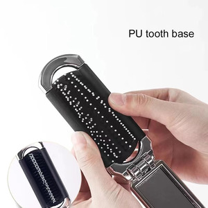Bán Buôn Có Thể Gập Lại Gương Du Lịch Xách Tay Trọng Lượng Nhẹ Nhỏ Trang Điểm Bàn Chải Tóc Túi Lược - Product Image 4