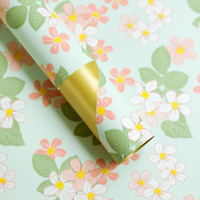 Kertas Sintetis Berlapis PE Tahan Air Serbaguna DLBZ untuk Kemasan Buket Bunga, Kertas Floral untuk Hadiah Liburan DIY