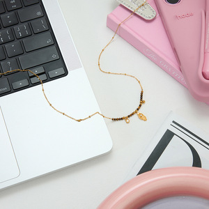 Collar con colgante de ojo de tigre en forma de corazón, bisel de acero inoxidable, joyería de moda para mujer - Product Image 4