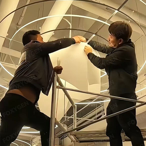 Techo Decorativo Ignífugo de Lujo, Cortina Blanca, Diseño de Flores Artificiales en 3D, Grado A, Película de Tela de Fibra de Vidrio para Techo de Tienda - Product Image 4