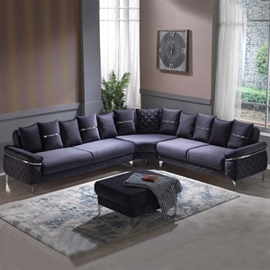 Canapé modulaire en tissu de luxe de haute qualité en forme de U, ensemble sectionnel confortable avec éponge pour hôtel et salon - Product Image 3