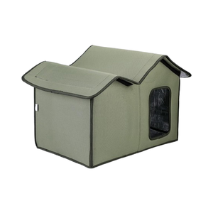 Große isolierte <span class=keywords><strong>Outdoor</strong></span>-Katzen haus Transparente Tür Wasserdichtes Design Beheizter Schutz Wasch bare Kätzchen hütte für kleine Hunde Wildkatze - Product Image 1