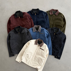 Blouson bomber ample style japonais Detroit Workwear en toile américaine délavée à l'eau avec fermeture éclair pour l'automne - Product Image 3