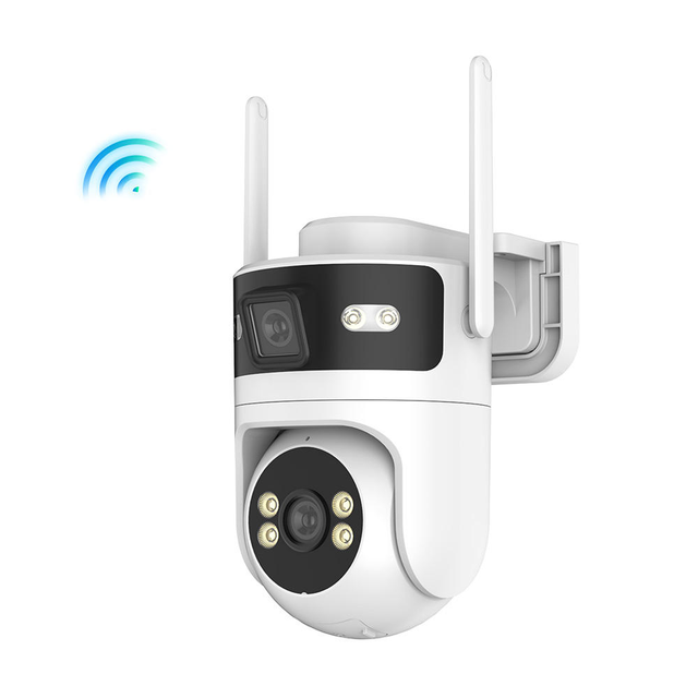 Home Dual Lens 6MP Wifi Security Cameras Automatic Tracking Camera Outdoor 360-degree Panoramic Intelligence Ptz Network Camera
