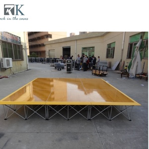 Dance Floor Portable Party Wedding Event Flooring with Wooden <b>Platform</b> Aluminum Edging - Product Image 5