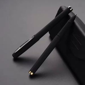 ชุดปากกาพลาสติกสีดำแบบด้านเคลือบฟรอสต์ ขายส่ง ปากกาเจลพร้อมโลโก้สั่งทำสีสันสำหรับโฆษณาและของขวัญส่งเสริมการขาย - Product Image 3