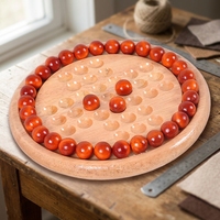 Jeu de solitaire en bois promotionnel, casse-tête classique, jeu de société, jeu de réflexion avec billes