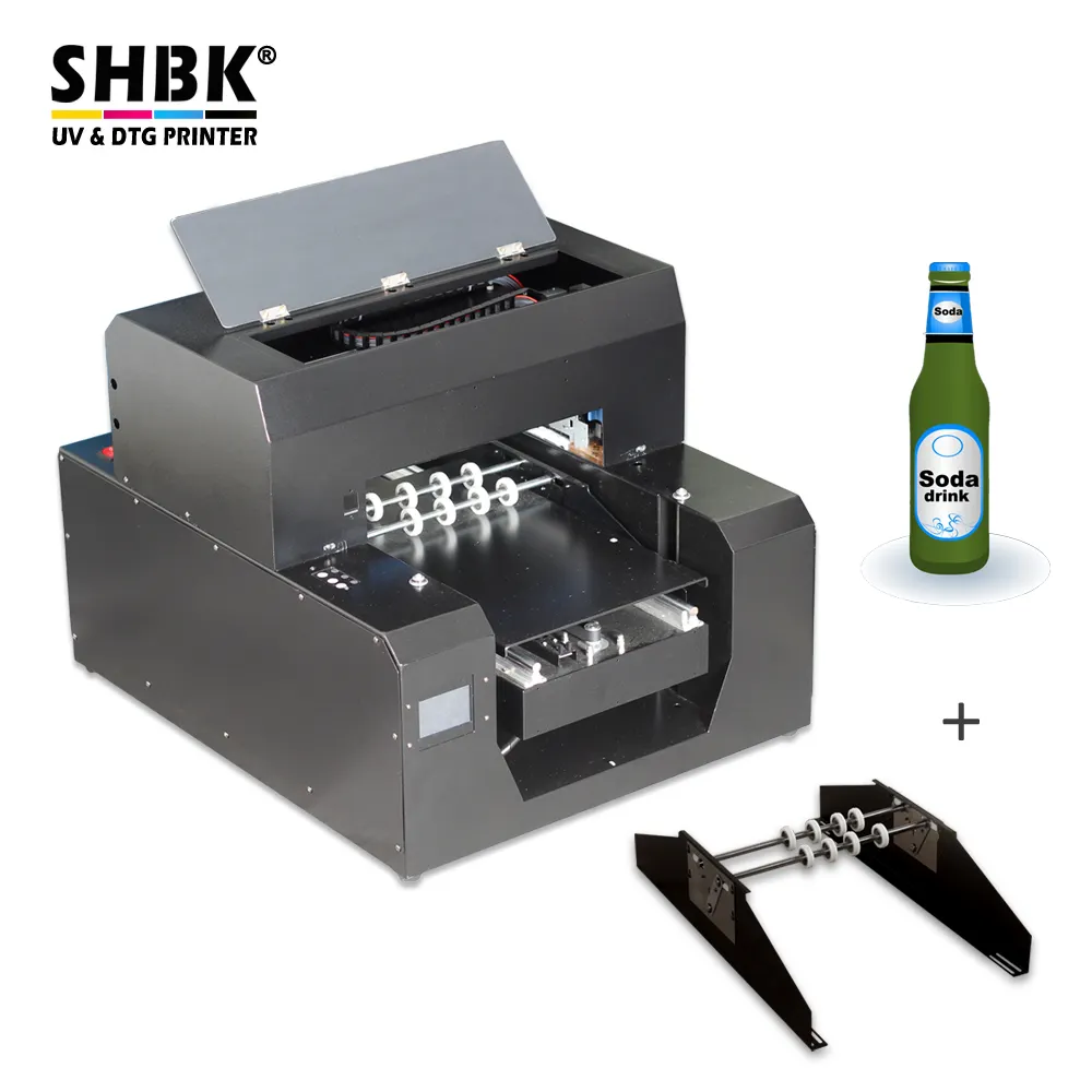 SHBK Automatic A3 UV Printer logo bottle uv printer CE EMC LVD