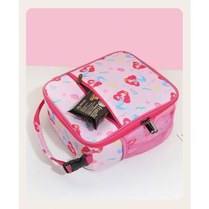 Bonita bolsa de almuerzo de dibujos animados con hebilla aislada, caja refrigeradora con mango, bolsa refrigeradora aislada de PEVA para estudiantes, bolsa ligera colgante para almuerzo para niños - Product Image 4